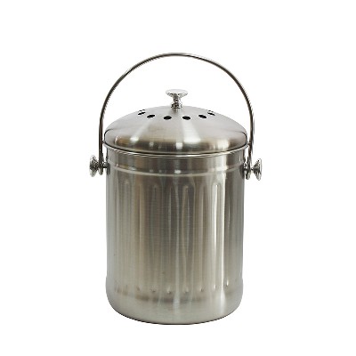 1.3 Gallon 5L High Grade Stainless Steel Kitchen Food Waste Compost Bin