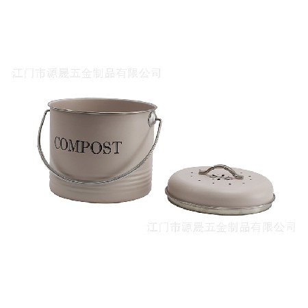 定制compost bin廚余堆肥桶帶蓋圓形家用廚房配過濾棉廚余垃圾桶